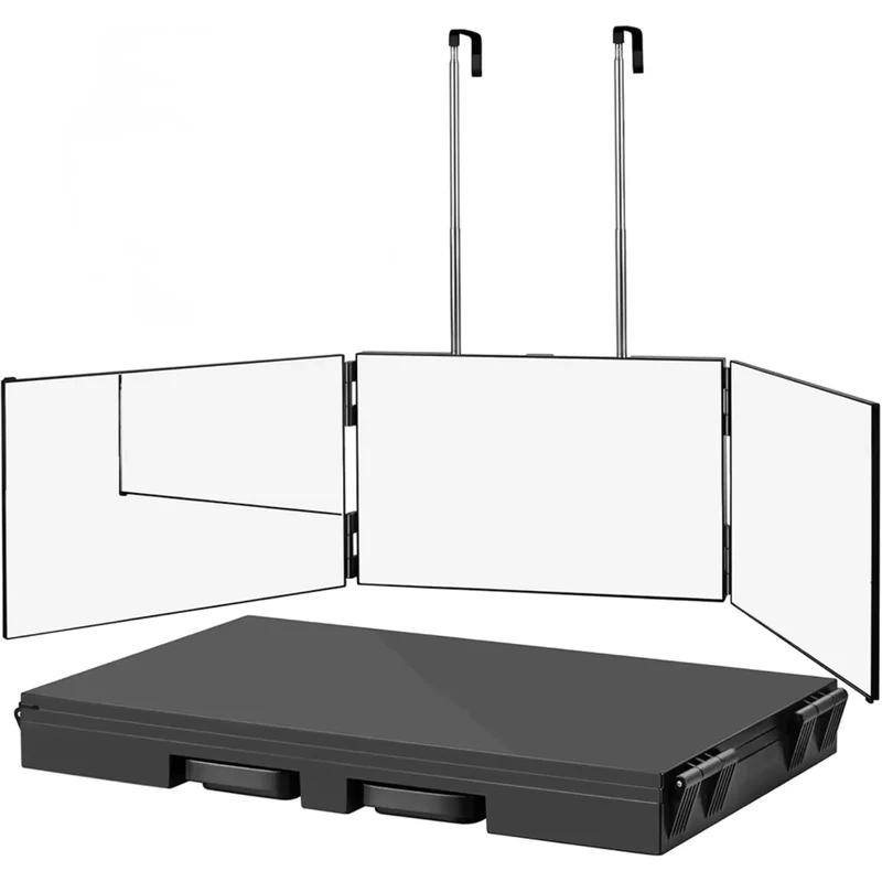 Miroir Triptyque : 3 Panneaux Pliables, Vision Arrière