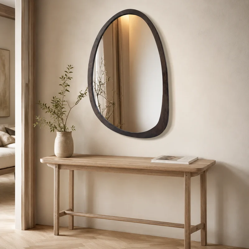 Miroir Mural Bois Noyer | Noyera