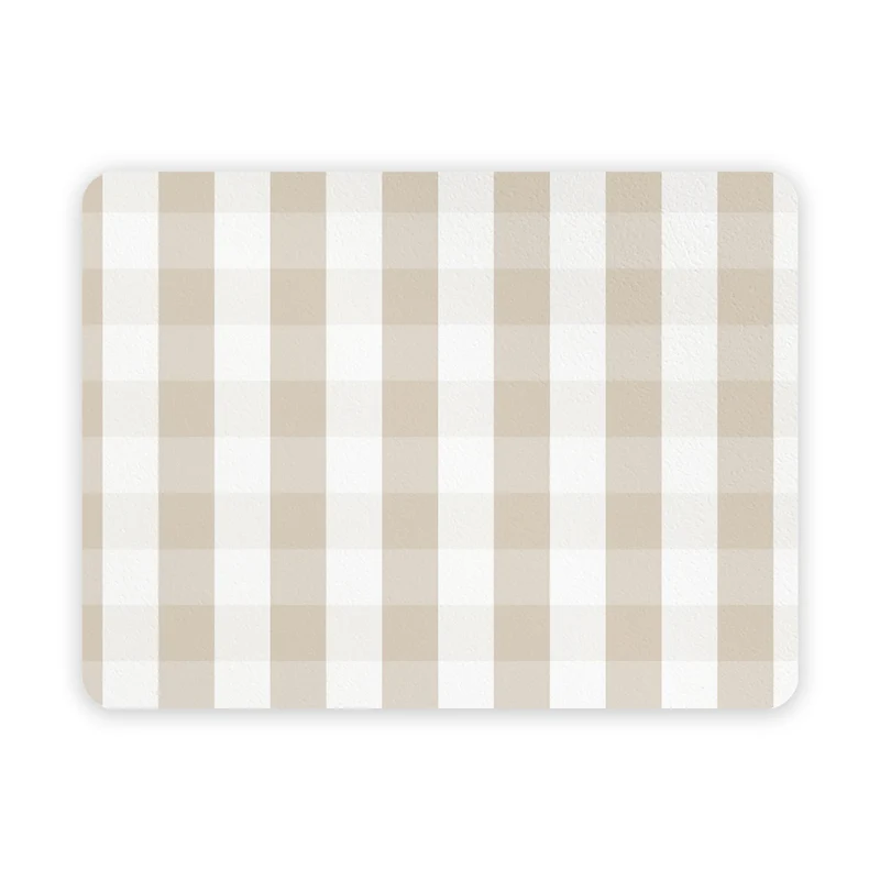 Set de table en vinyle 30x40 cm, motif vichy écru
