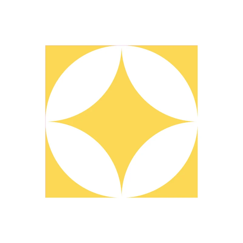 Sticker pour carrelage 30x30 cm Diamants jaunes