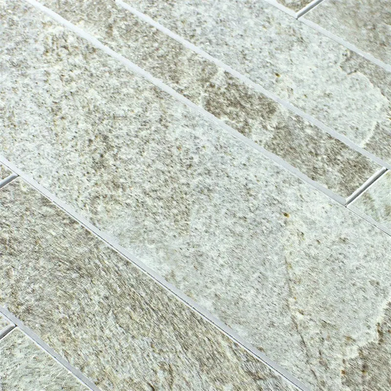 Mosaic Pierre Murale GRIS Givré — 296×298mm