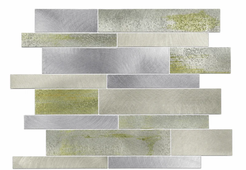 Mosaic Rectangle Argent/Jaune — 296×298mm