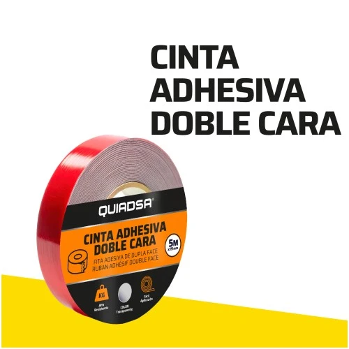 Ruban adhésif double face transparent acrylique 5m x 19mm