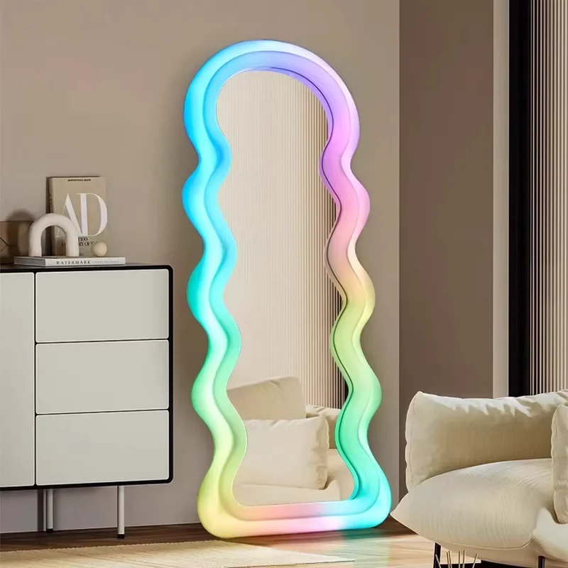 Miroir ULTRAGRAGOLA Led Iridescent – Pleine Longueur 172 cm avec Éclairage RGB