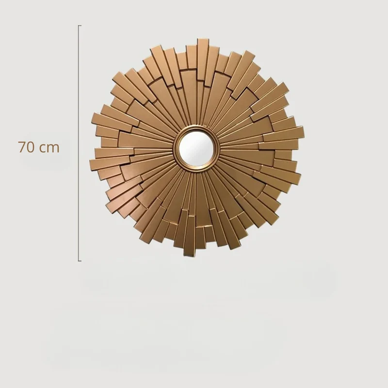 Miroir Art Déco HÉLIOS — Soleil Doré à Rayons Géométriques