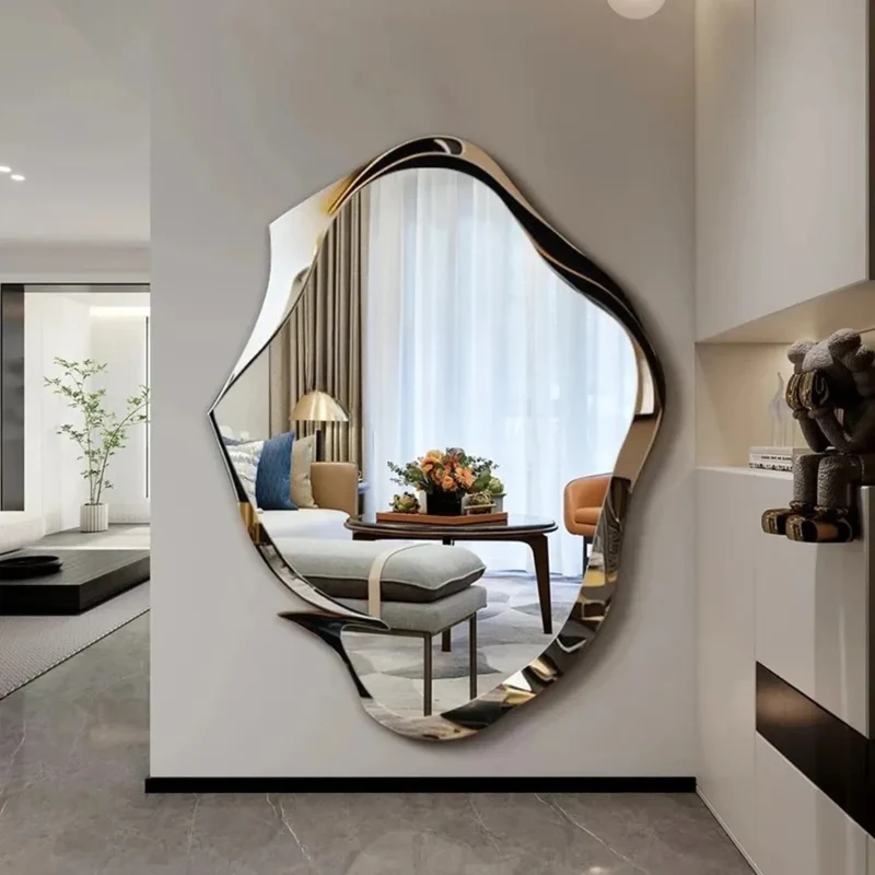 Miroir Mural Décoratif NYX - Cadre Biseauté Sculptural