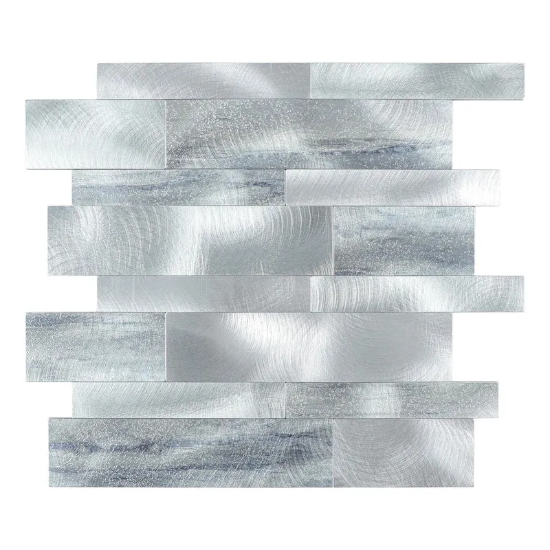 Mosaic Rectangle Argent Brossé — 255×292mm