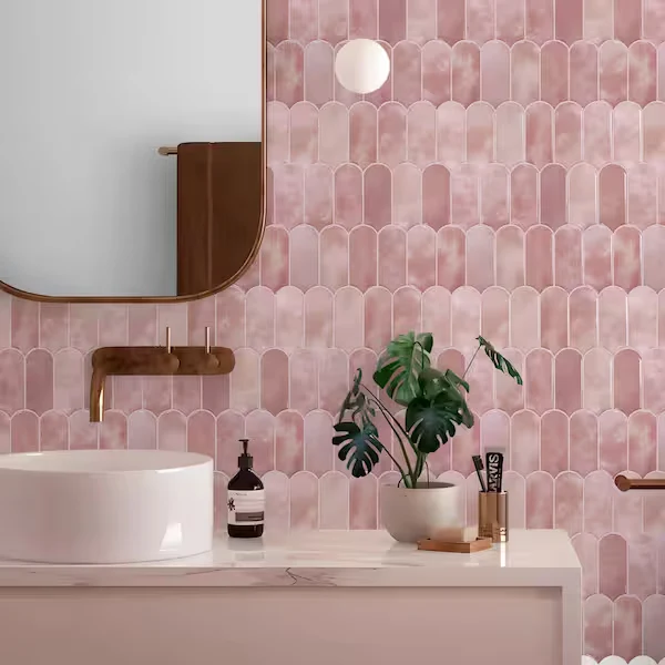 Mosaic Eventail ROSE — 298×288mm