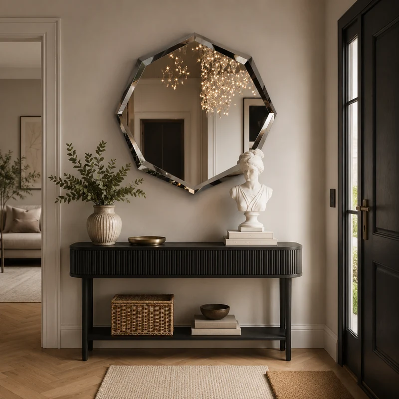 Miroir Mural Octogonal Cristal | Octava