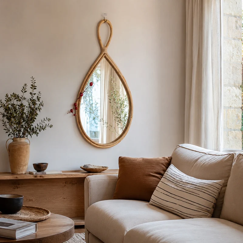 Miroir Mural Rotin Design | Goutta