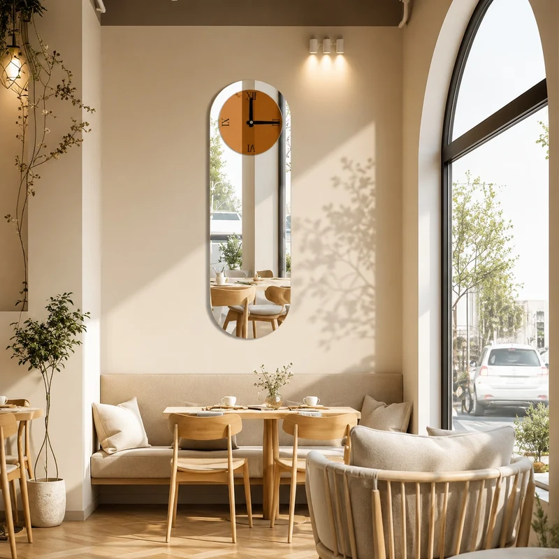 Miroir Mural Horloge | Tempora