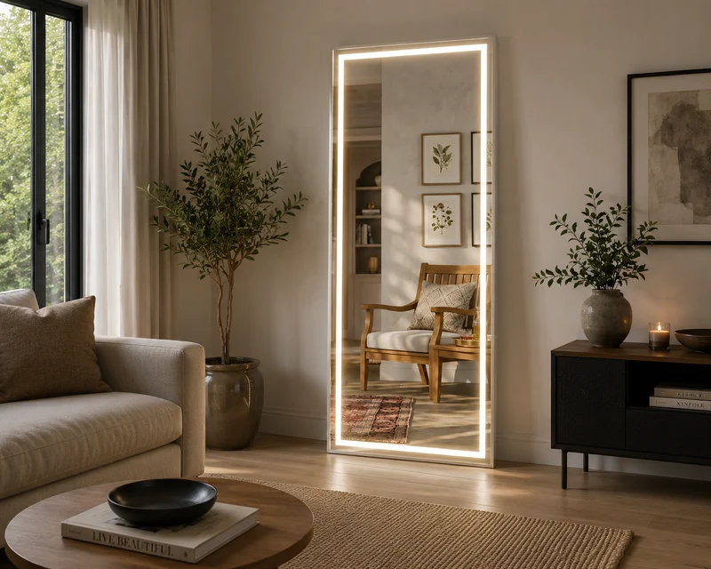 Grand Miroir Pleine Longueur LED | Halo