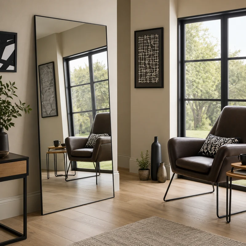 Grand Miroir Cadre Fin | Essentia