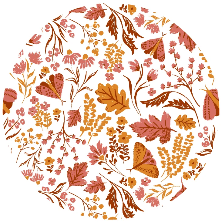 Set de table rond en vinyle Automne 40x40 cm
