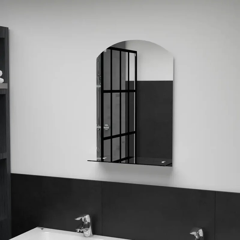 Étagère Miroir : Arche 40 x 60 cm avec Tablette en Verre