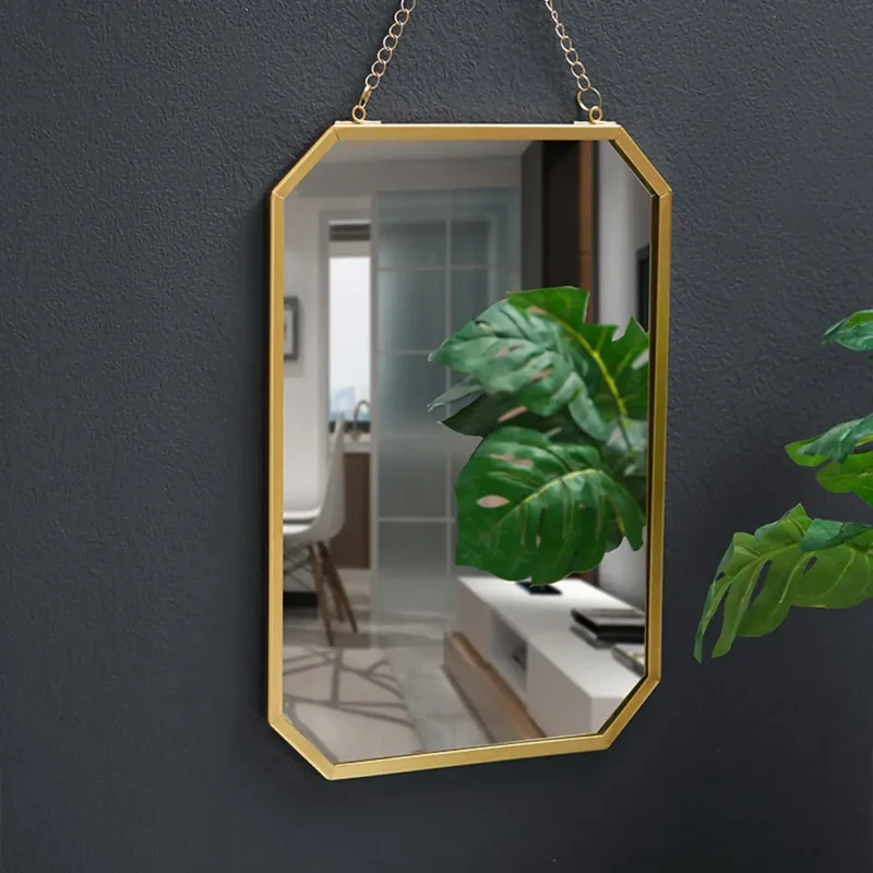 Petit Miroir Mural Décoratif Doré