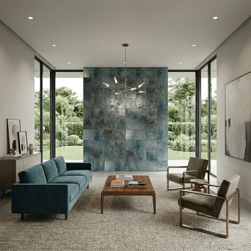 Mosaic Pierre Modulaire BLEU BEIGE — 300×300mm