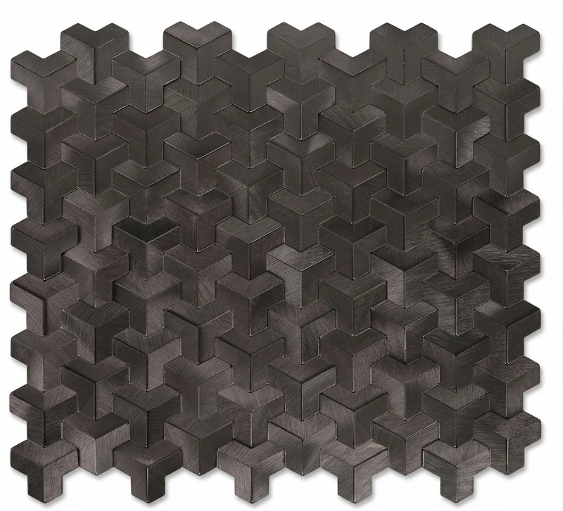 Mosaic MINI Chevron Y NOIR — 303×280mm