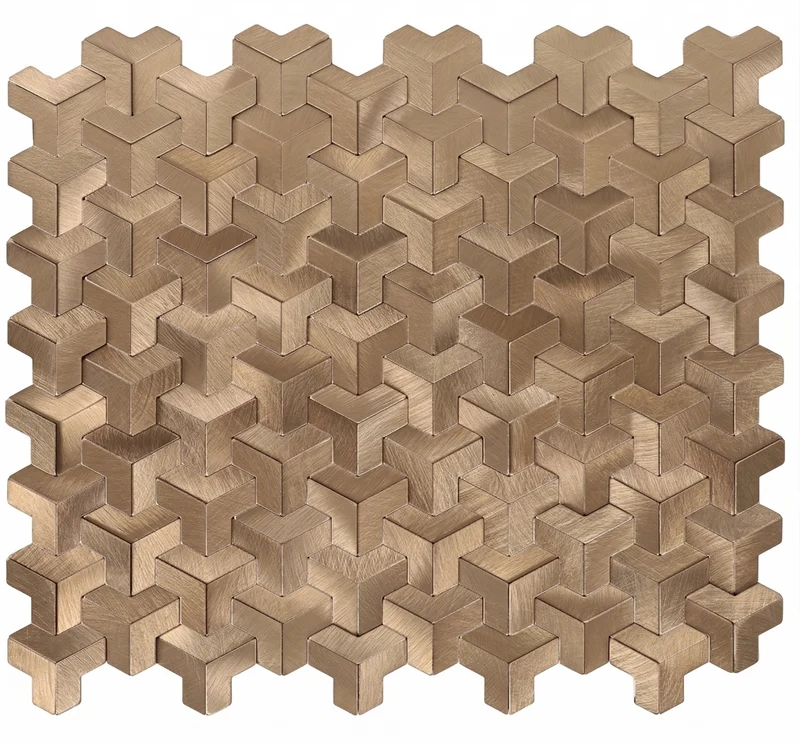Mosaic MINI Chevron Y Cuivre — 303×280mm