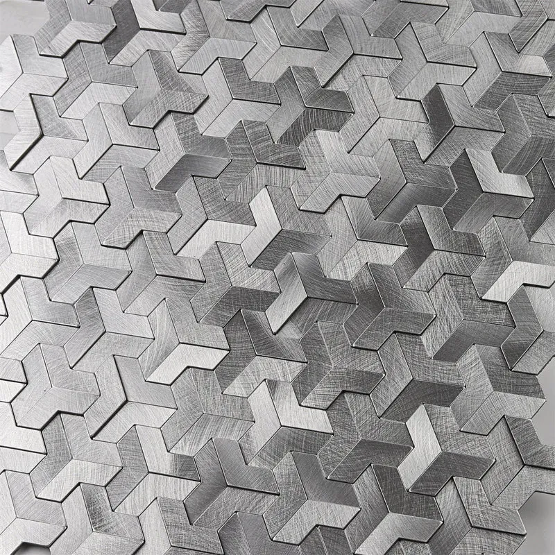 Mosaic MINI Chevron Y Argent — 303×280mm