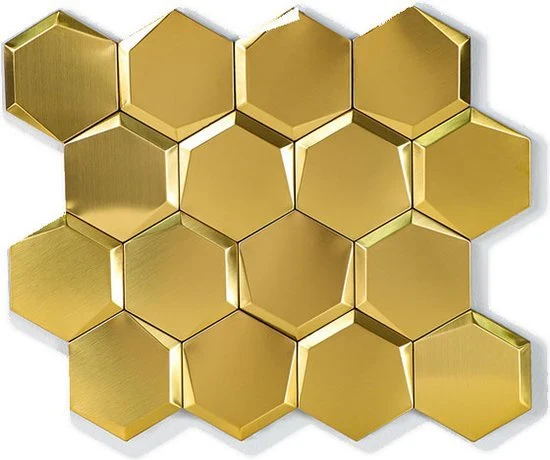Mosaic Hexagone OR / Miroir — 264×304mm
