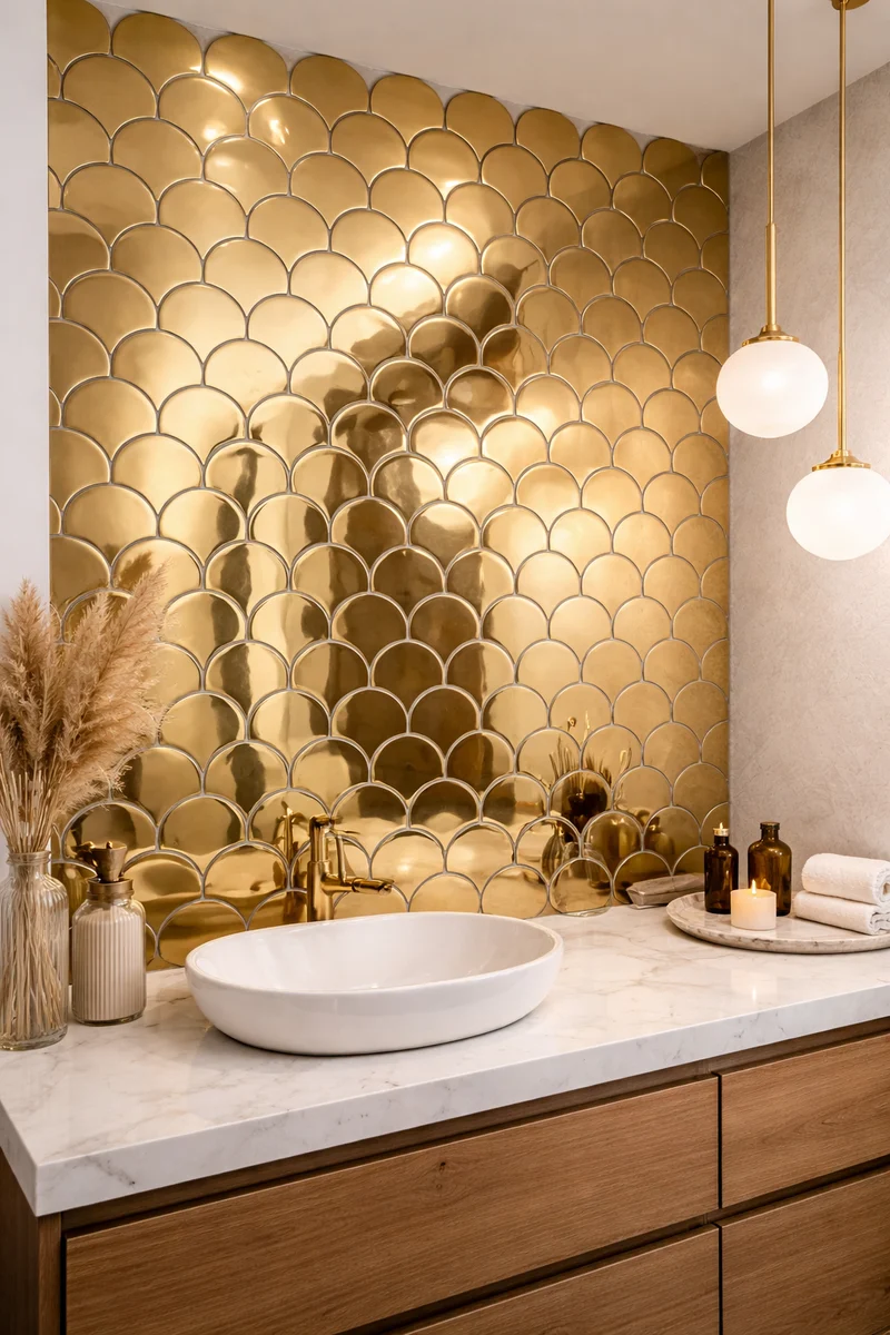 Mosaic Ecaille OR Miroir / Brossé — 290×296mm