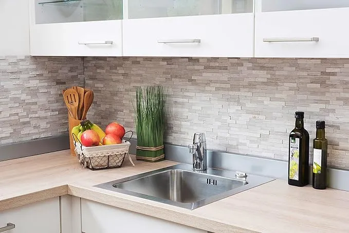 Mosaic RECT Travertin GRIS PERLE — 275×298mm