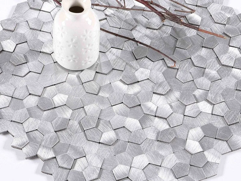 Mosaic Polygone GRIS CLAIR — 282×282mm