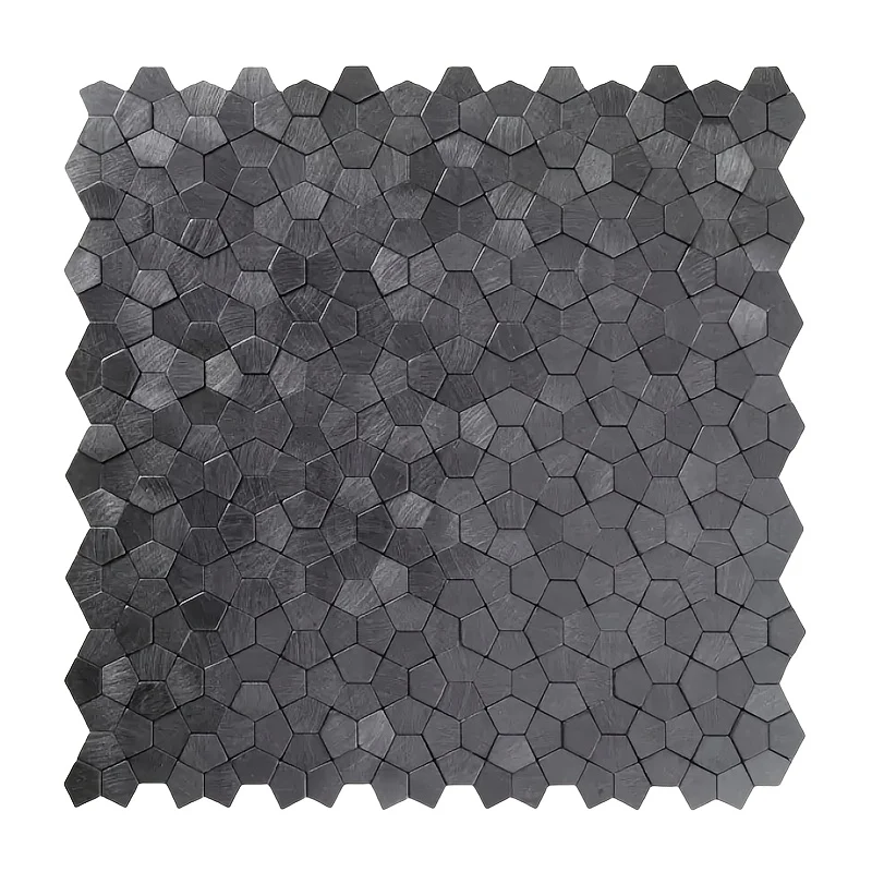 Mosaic Polygone GRIS Foncé — 282×282mm