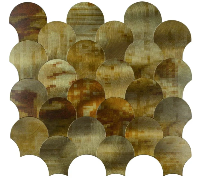 Mosaic Ecaille VERT Foncé — 268×303mm