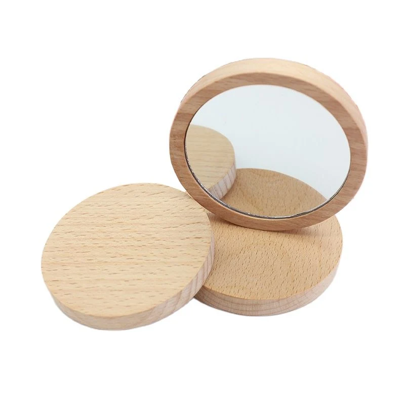 Miroir de Poche en Bois