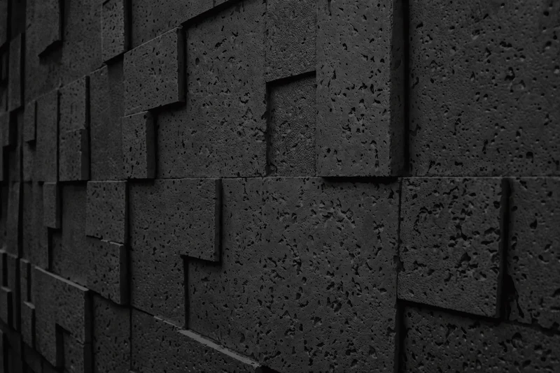 Castle Mosaïque De Travertin En Pierre Tendre - Noir 120×60cm
