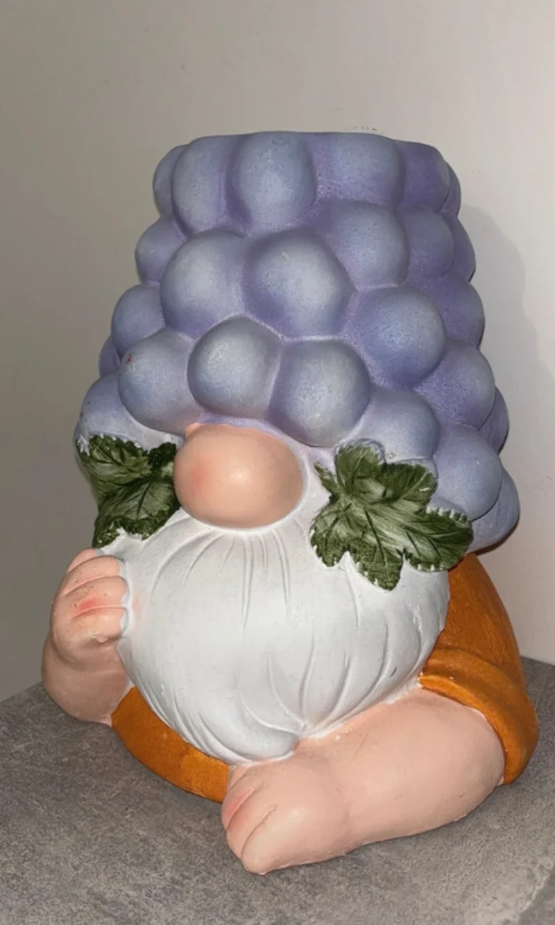 Gnome "Récolte Dorée" : Cache-pot & Statuette Décorative