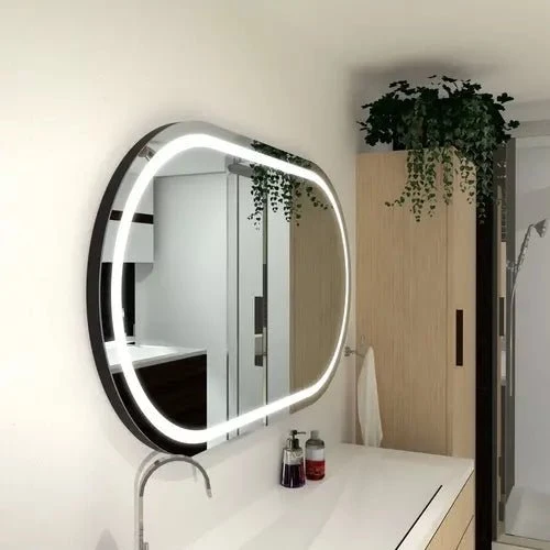 Miroir Salle de Bain 160 cm : LED, 3 Cadres, Étagère
