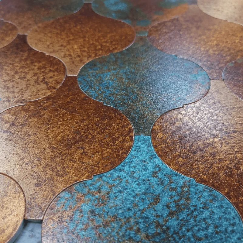 Mosaic Arabesque OCEAN DE Cuivre — 252×256mm