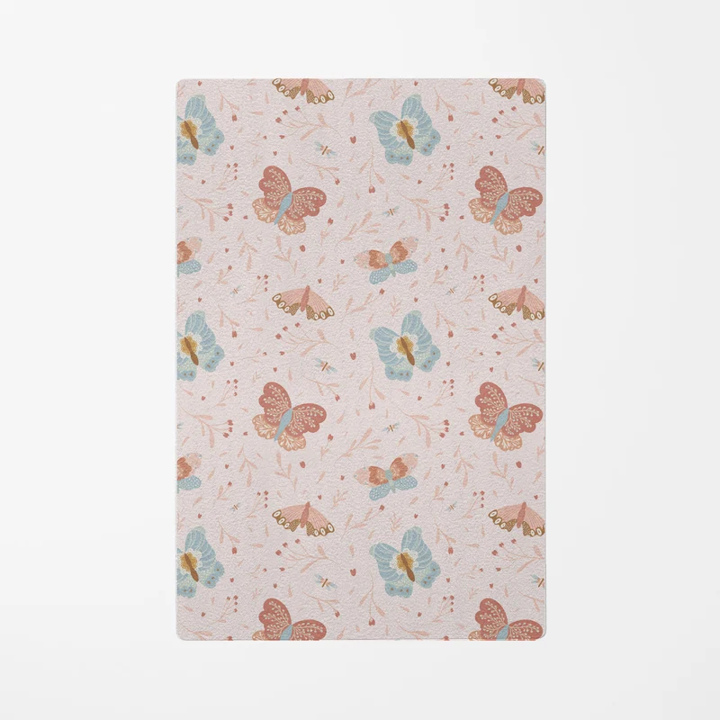 Tapis Butterfly Bush pour enfants - Plusieurs tailles disponibles