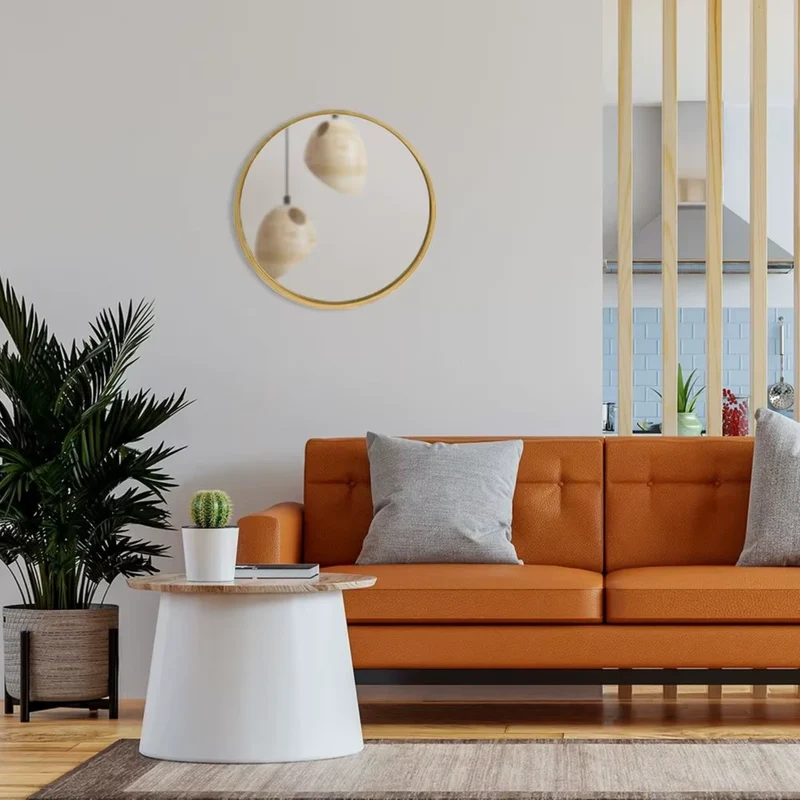 Miroir Scandinave Rond 50 cm – Élégance Naturelle et Design Épuré