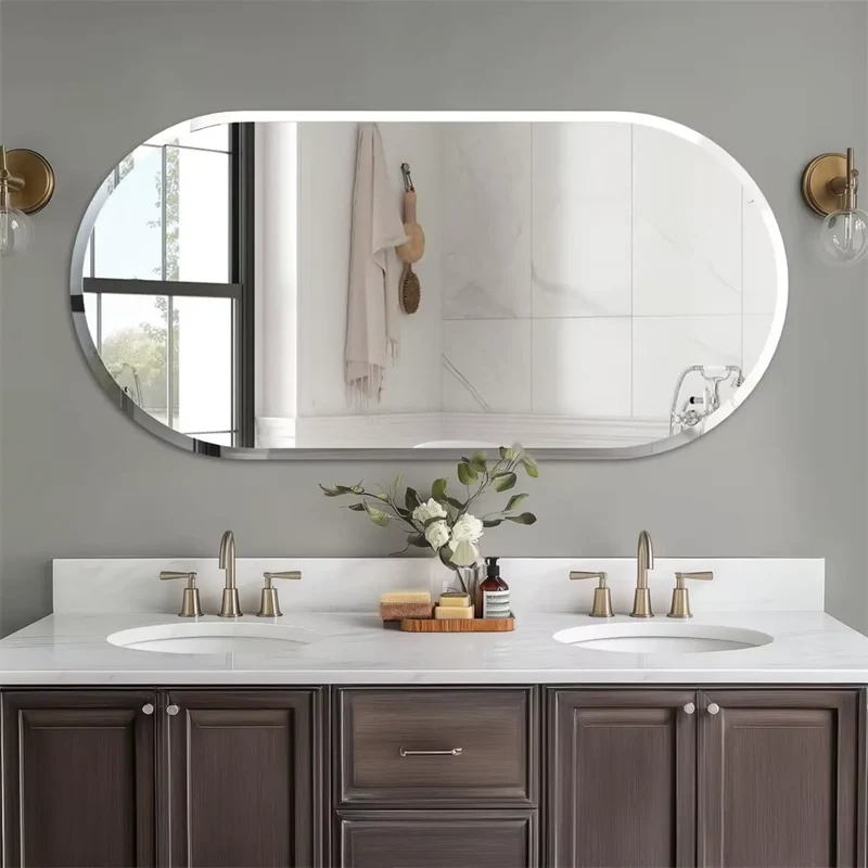 Grand Miroir Rectangulaire 120x60 cm à Bords Biseautés