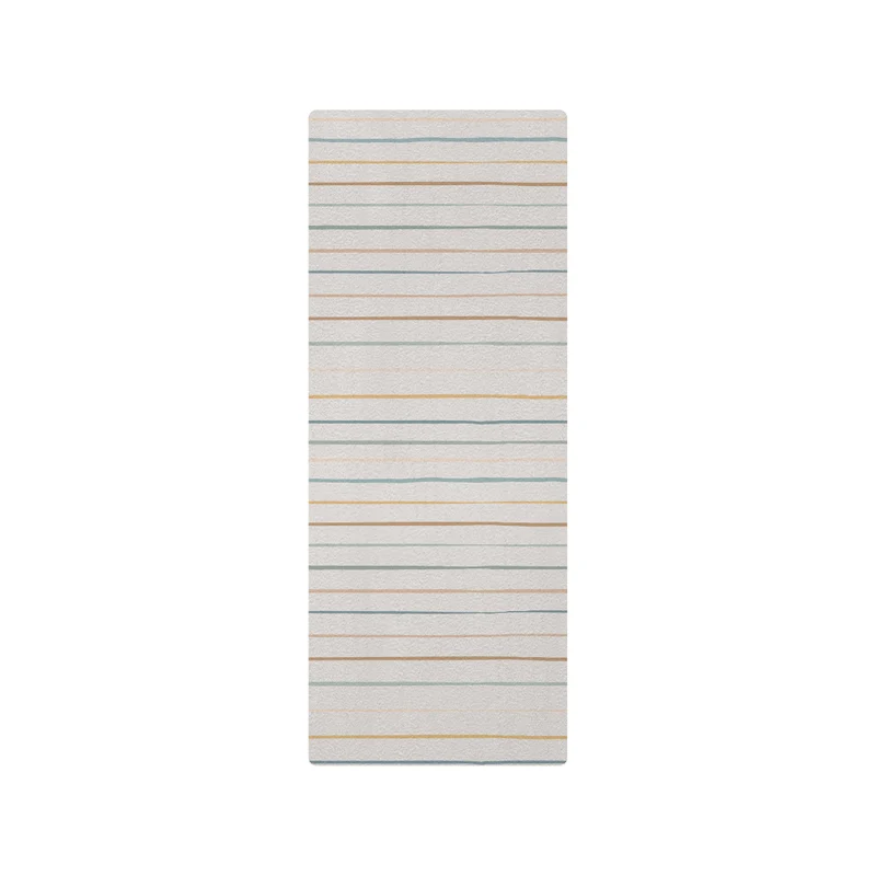Tapis de chevet enfant à rayures colorées - Prénom personnalisable