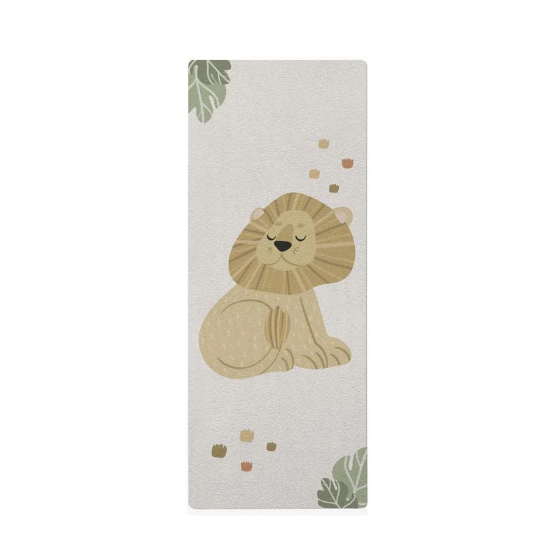 Tapis de yoga pour enfants Lazy Jungle - Nom personnalisable - Plusieurs modèles et tailles disponibles