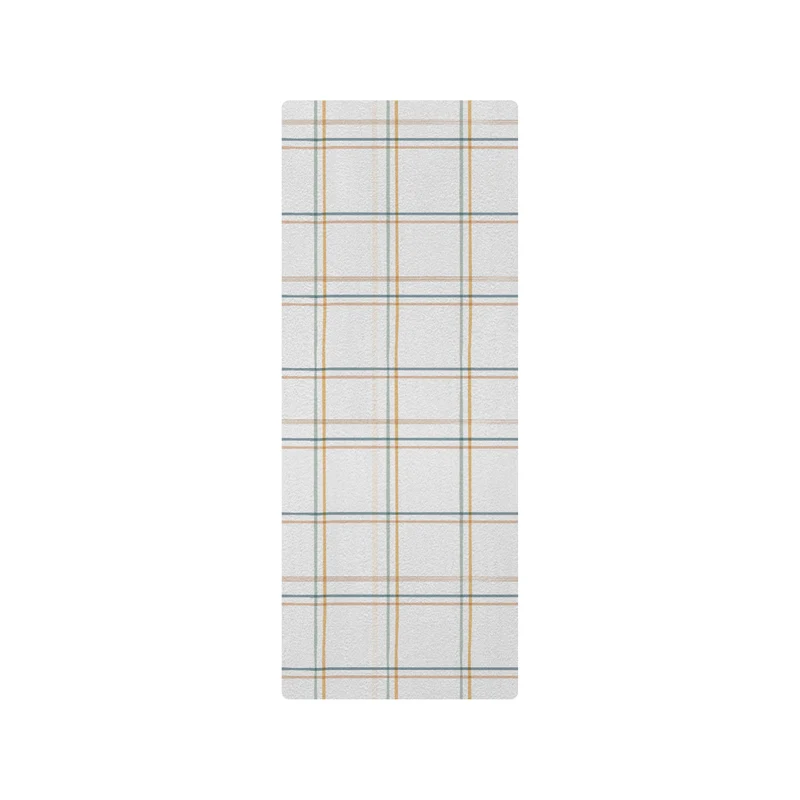 Tapis de yoga enfant à carreaux colorés - Nom personnalisable