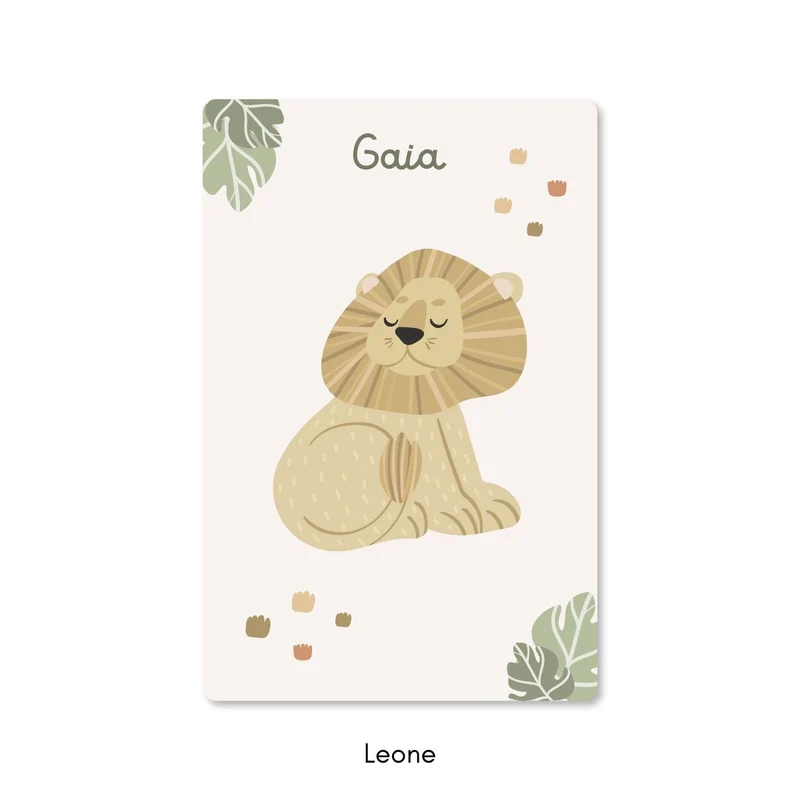 Tapis d'éveil Lazy Jungle - Plusieurs couleurs et tailles disponibles - Nom personnalisable