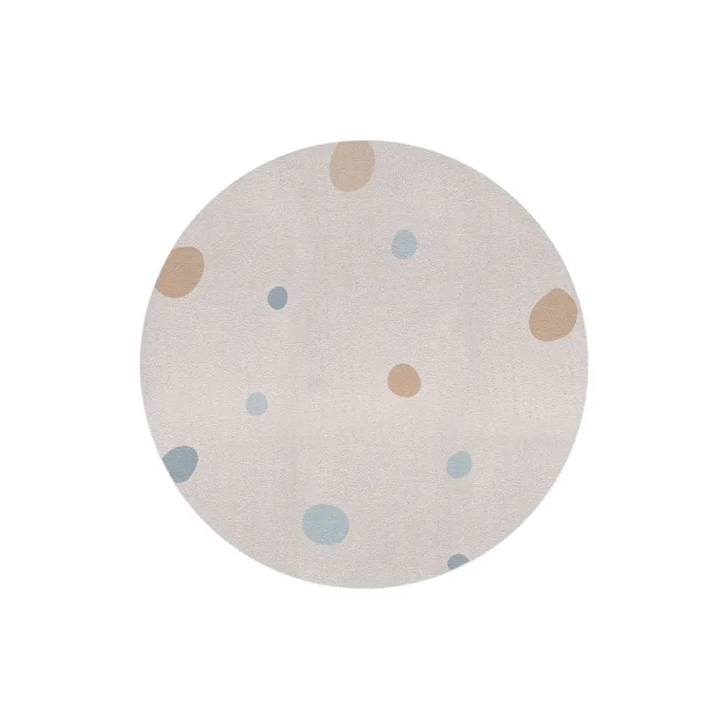 Tapis rond à pois pour enfants - Plusieurs couleurs disponibles