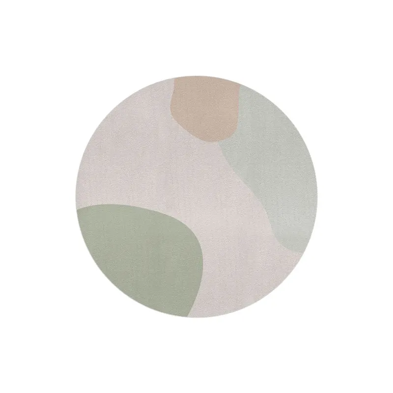 Tapis de jeu rond abstrait - Plusieurs couleurs disponibles