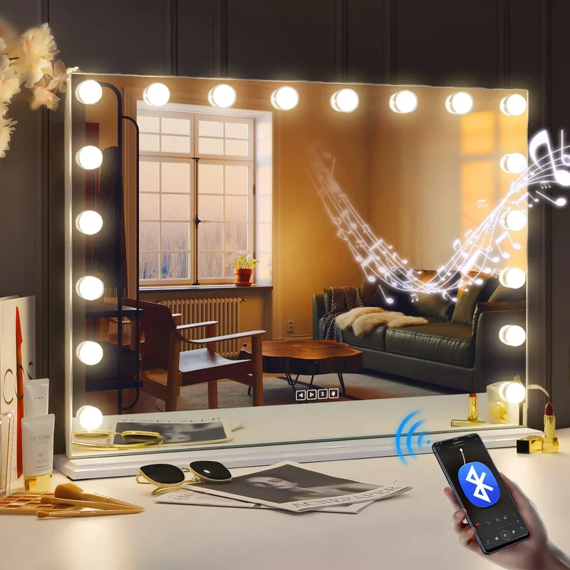 Miroir Professionnel Maquillage – Style Hollywood pour un Éclat Parfait