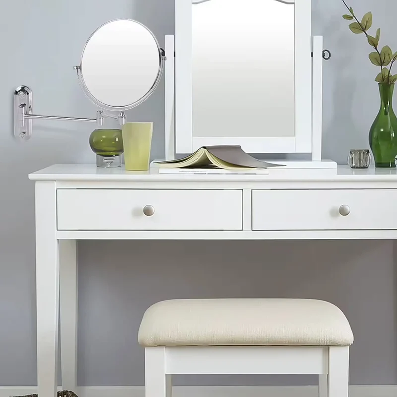 Miroir Bras Articulé : Double Face, Grossissant x10, 360°