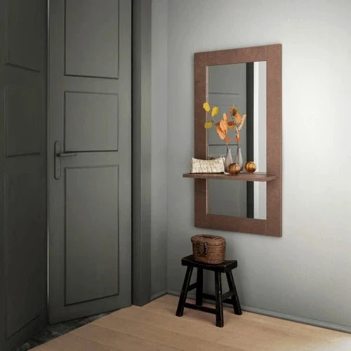 Miroir avec étagère design et pratique