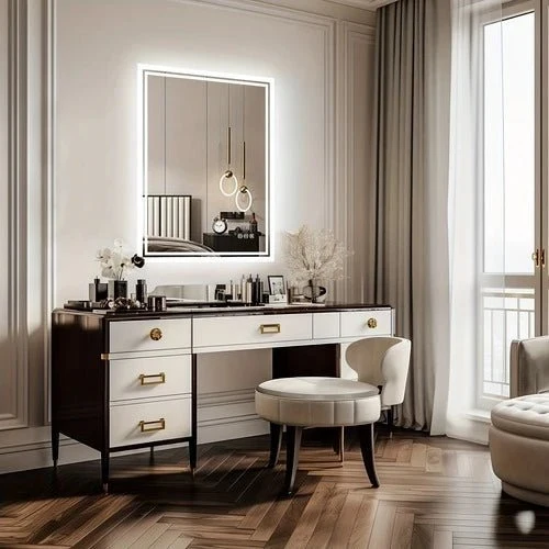 Miroir 60x80 Salle de Bain : LED Dimmable, Anti-Buée