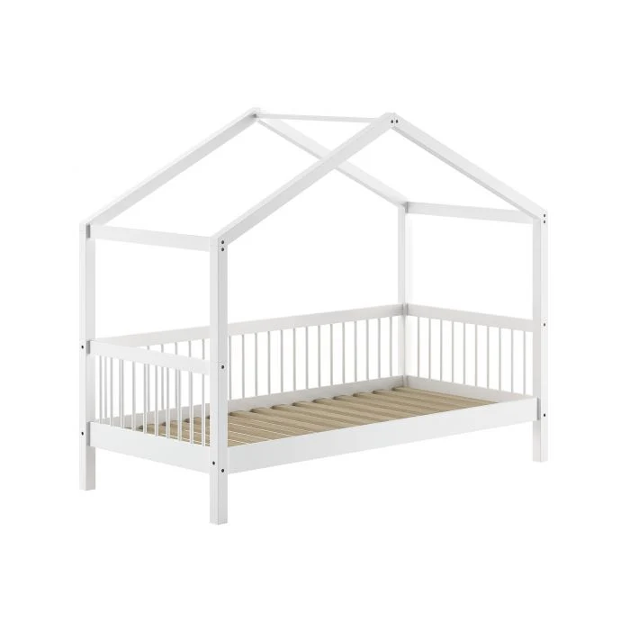 Lit cabane FORREST 90x200 cm Hêtre blanc Vipack
