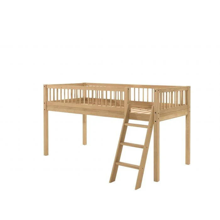 Lit mezzanine FORREST moyen 90x200 cm Chêne Vipack